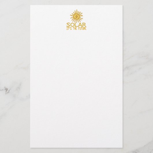 Zukunft der Solarenergie Briefpapier (Vorderseite)