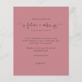 Zukunft des Haushalts Brautparty Dusty Rose Dank