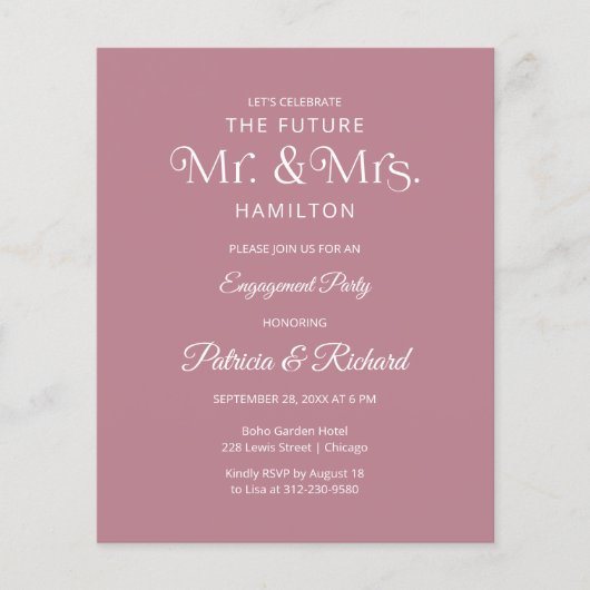 Zukunft des Haushalts - Einladung von Herrn & Frau (Vorderseite)