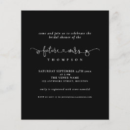 Zukunft des Haushalts Frau Brautparty Schwarz-weiß