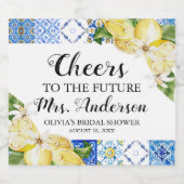 Zukunft des Mittelmeerraums Brautparty Weinsiegel Schaumweinetikett (Einzelnes Label)