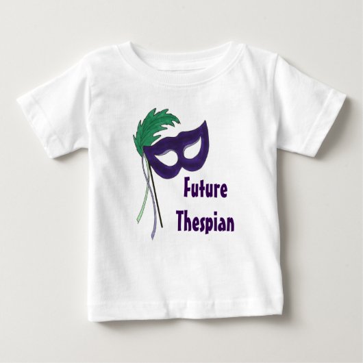 Zukunft Diese Lila Drama Masquerade Maske Baby T-shirt (Vorderseite)