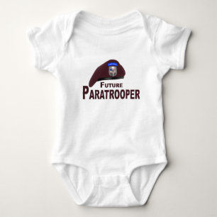 Zukunft Fallschirmspringer Barett Baby Jumper Strampler