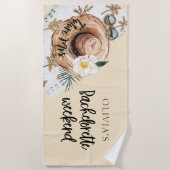 Zukunft Frau Bachelorette Weekend Tropical Strandtuch (Vorderseite)