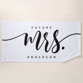 Zukunft Frau Black and White New Bride Personalisi Strandtuch (Vorderseite)