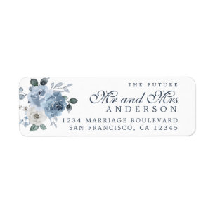 Zukunft Frau Blue Ivory Floral Return Addres