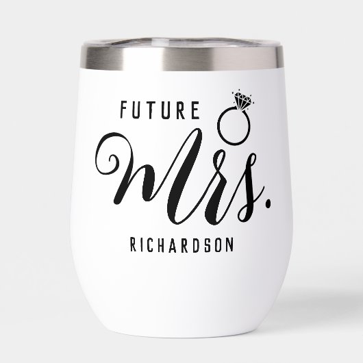 Zukunft Frau Bride, Fiancé Verlobung Geschenk Cust (Rückseite)