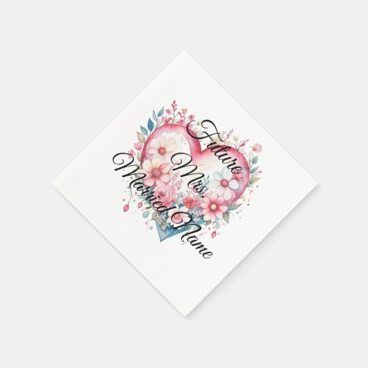 Zukunft Frau Bride-to-be-Verlobung Serviette (Ecke)