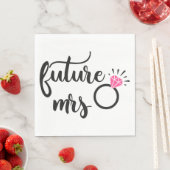 Zukunft Frau Bride zu Brautparty Verlobung Serviette (Beispiel)