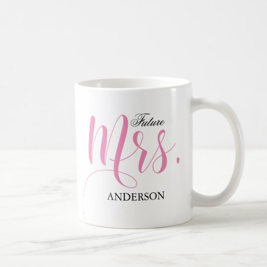 Zukunft Frau Calligraphy Personalisiert3 Kaffeetasse (Rechts)