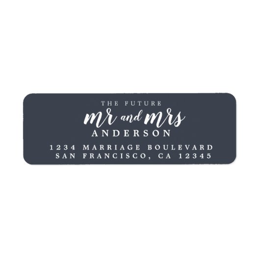 Zukunft Frau Dark Blue Wedding Rücksendeadresse (Vorne)