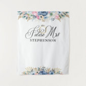 Zukunft Frau Floral Brautparty Hintergrund Wandteppich (Vorderseite)