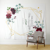 Zukunft Frau Floral Eucalyptus Foto Stand Hintergr Wandteppich (Beispiel (Horizontal))