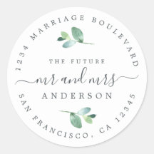 Zukunft Frau Foliage Wedding Rücksendeadresse