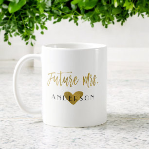 Zukunft Frau Gold Foil Bride Kaffee oder Tee Cup Kaffeetasse