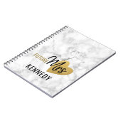 Zukunft Frau Gold Herz und Marmor Notizblock (Linke Seite)