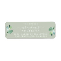 Zukunft Frau Green Foliage Wedding Rücksendeadress