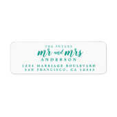 Zukunft Frau Green Ink Script Rücksendeadresse (Vorne)