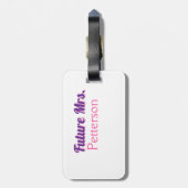 Zukunft Frau hinzufügen namebride Hochzeit Bachelo Gepäckanhänger (Rückseite vertikal)