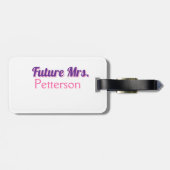 Zukunft Frau hinzufügen namebride Hochzeit Bachelo Gepäckanhänger (Rückseite horizontal)