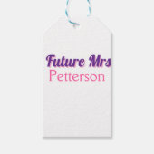 Zukunft Frau hinzufügen namebride Hochzeit Bachelo Geschenkanhänger (Vorderseite)