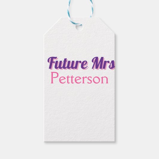 Zukunft Frau hinzufügen namebride Hochzeit Bachelo Geschenkanhänger (Vorderseite)