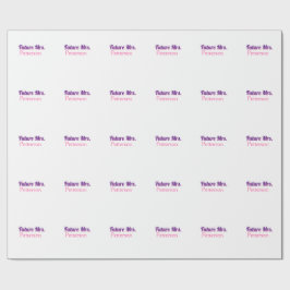 Zukunft Frau hinzufügen namebride Hochzeit Bachelo Geschenkpapier