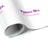 Zukunft Frau hinzufügen namebride Hochzeit Bachelo Geschenkpapier (Rolleneckpunkt)