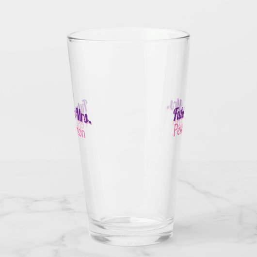 Zukunft Frau hinzufügen namebride Hochzeit Bachelo Glas (Links)