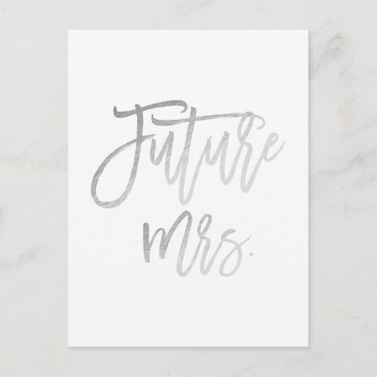 Zukunft Frau Imitats Silver Foil Modern Save the D Ankündigungspostkarte (Vorderseite)