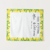 Zukunft Frau Lemon Brautparty Fotoshop Hintergrund Wandteppich (Vorderseite (Horizontal))