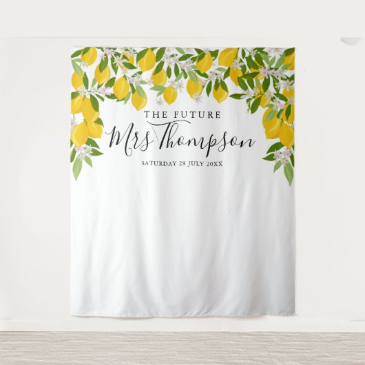 Zukunft Frau Lemons Bridal Foto Hintergrund Wandteppich (Vorderseite)