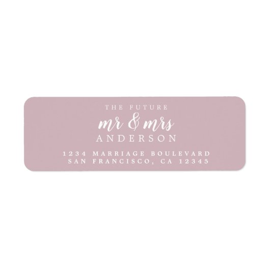 Zukunft Frau Lila Wedding Rücksendeadresse (Vorne)