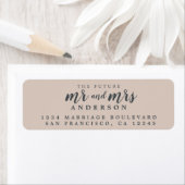 Zukunft Frau Pastel Lila Wedding Rücksendeadresse (Insitu)