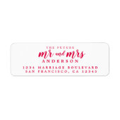 Zukunft Frau Red Ink Script Rücksendeadresse (Vorne)