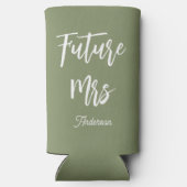 Zukunft Frau Sage Green White Bride Selters Dosenkühler (Rückseite)