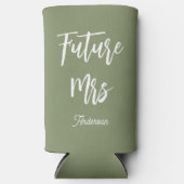 Zukunft Frau Sage Green White Bride Selters Dosenkühler (Vorderseite)