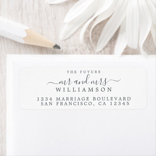 Zukunft Frau Schwarz-weiß Wedding Rücksendeadresse (Insitu)