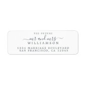 Zukunft Frau Schwarz-weiß Wedding Rücksendeadresse (Vorne)