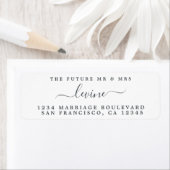 Zukunft Frau Schwarz-weiß Wedding Rücksendeadresse (Insitu)