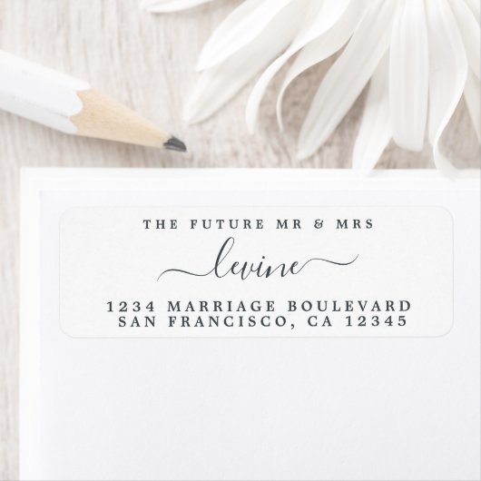 Zukunft Frau Schwarz-weiß Wedding Rücksendeadresse (Insitu)