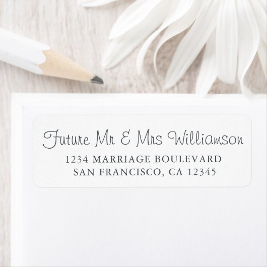 Zukunft Frau Schwarz-weiß Wedding Rücksendeadresse (Insitu)