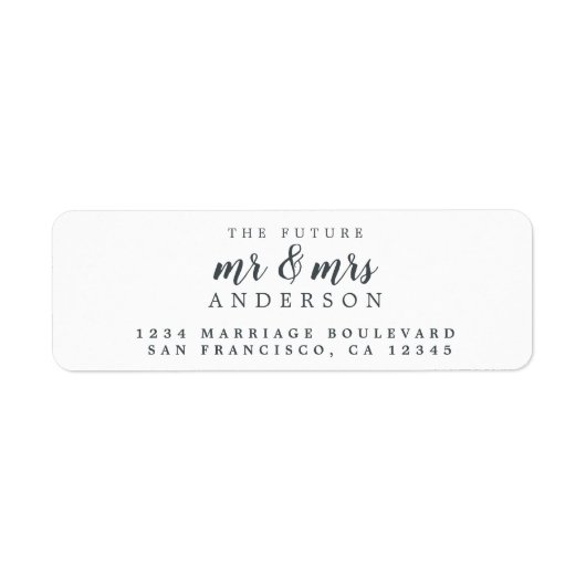 Zukunft Frau Schwarz-weiß Wedding Rücksendeadresse (Vorne)