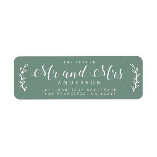 Zukunft Frau Script Dusty Green Rücksendeadresse (Vorne)