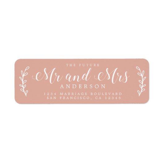 Zukunft Frau Script Dusty Pink Rücksendeadresse (Vorne)