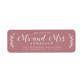 Zukunft Frau Script Dusty Rose Rücksendeadresse (Vorne)