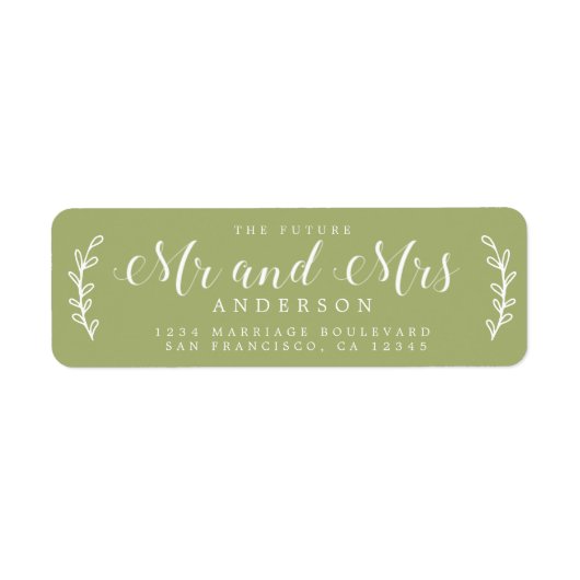 Zukunft: Frau Script Leaf Green Rücksendeadresse (Vorne)