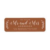 Zukunft Frau Script TerraCotta Rücksendeadresse (Vorne)