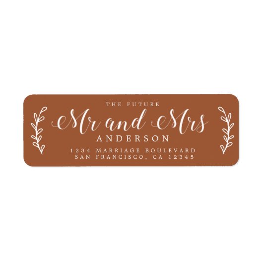 Zukunft Frau Script TerraCotta Rücksendeadresse (Vorne)