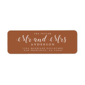 Zukunft Frau Script TerraCotta Rücksendeadresse (Vorne)